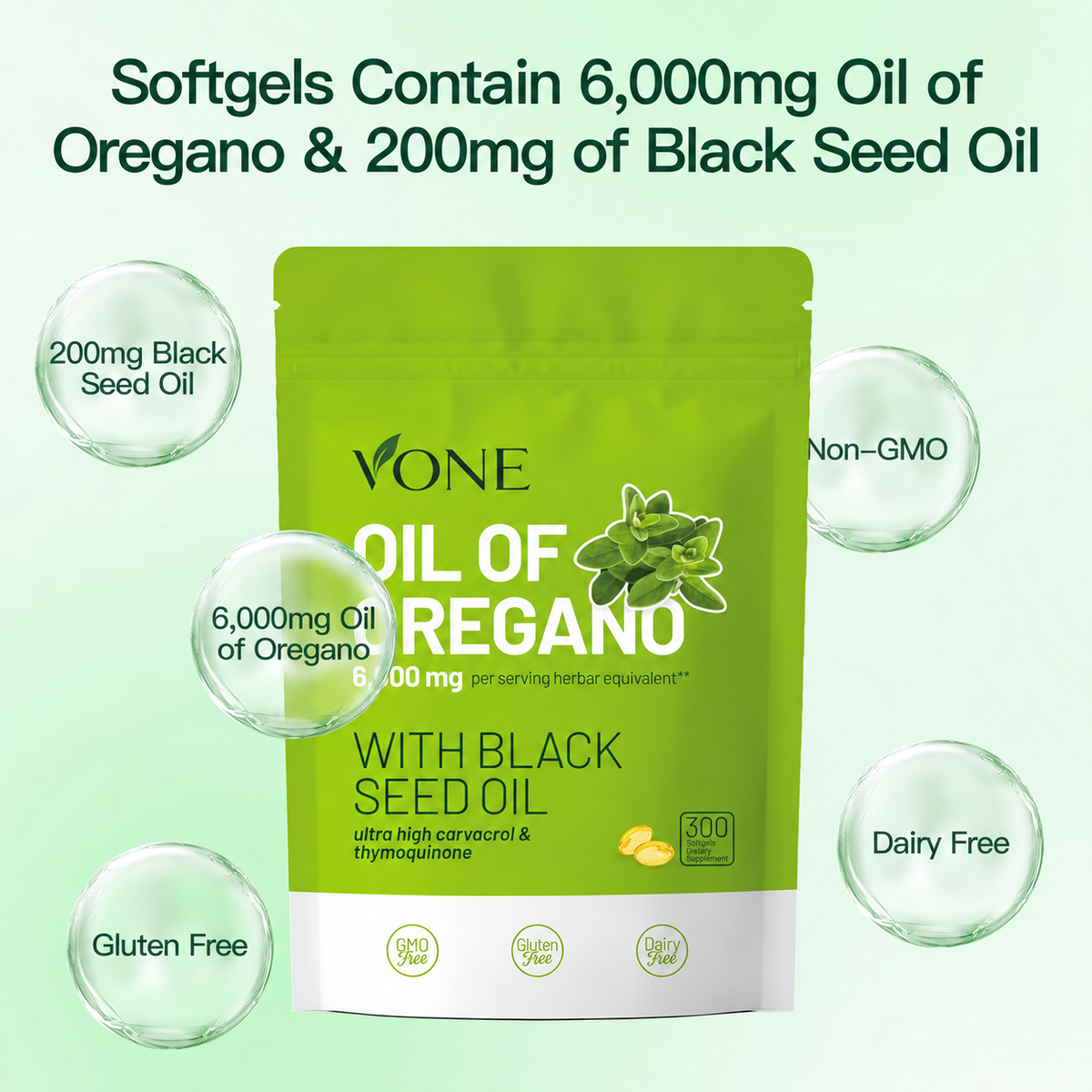 VONE Oregano + Black Seed Oil