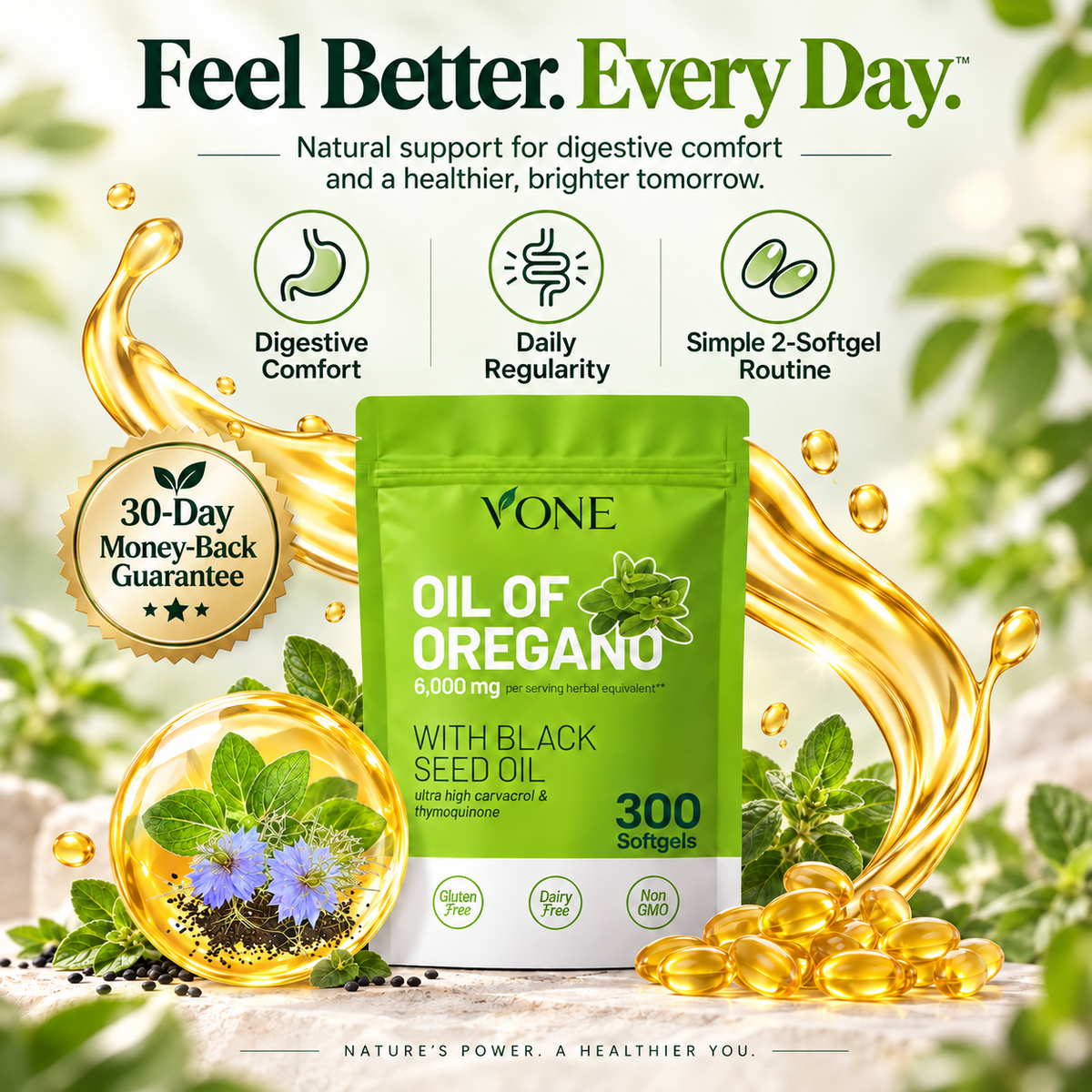 VONE Oregano + Black Seed Oil